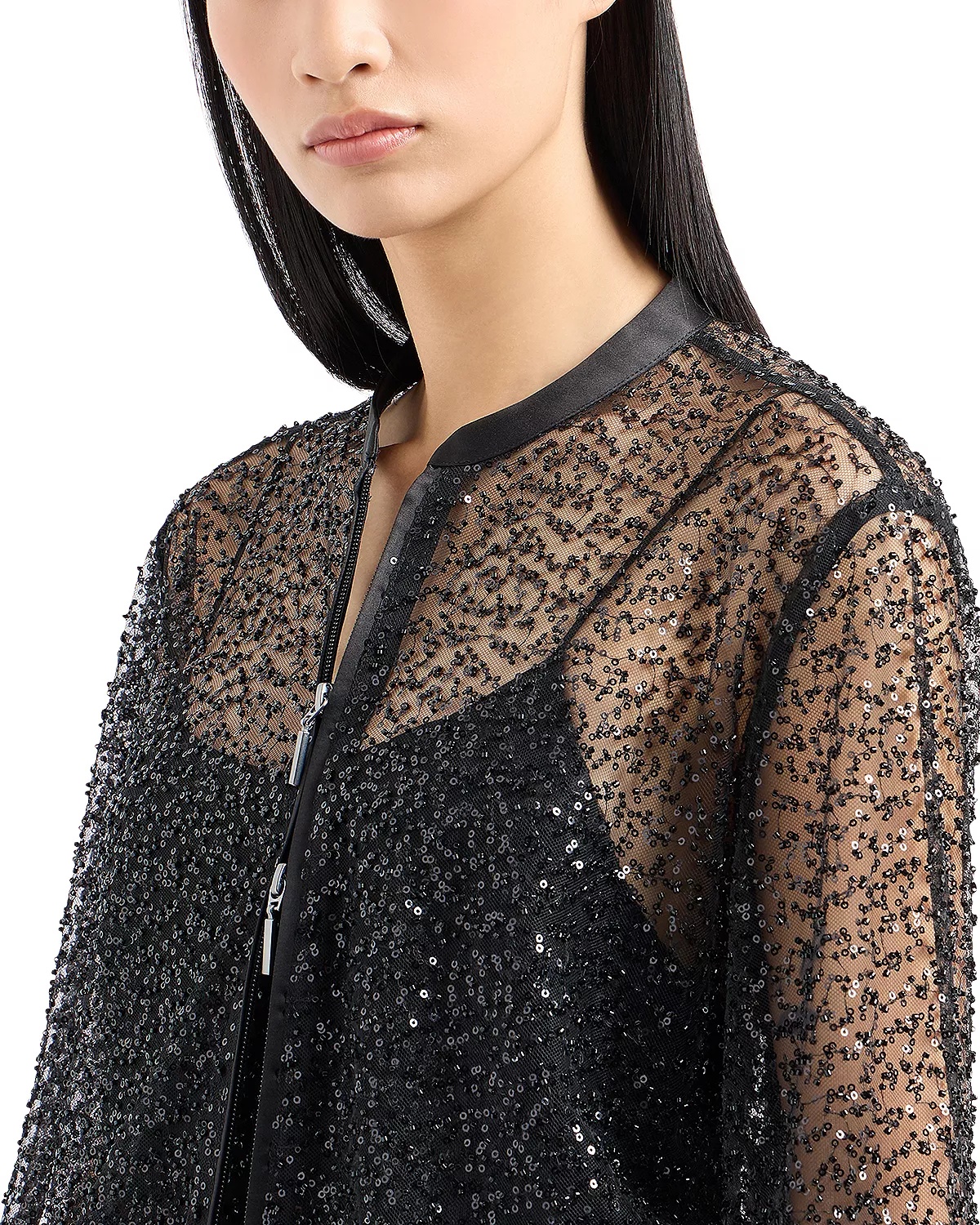 Sheer Sequin Jacket - 5