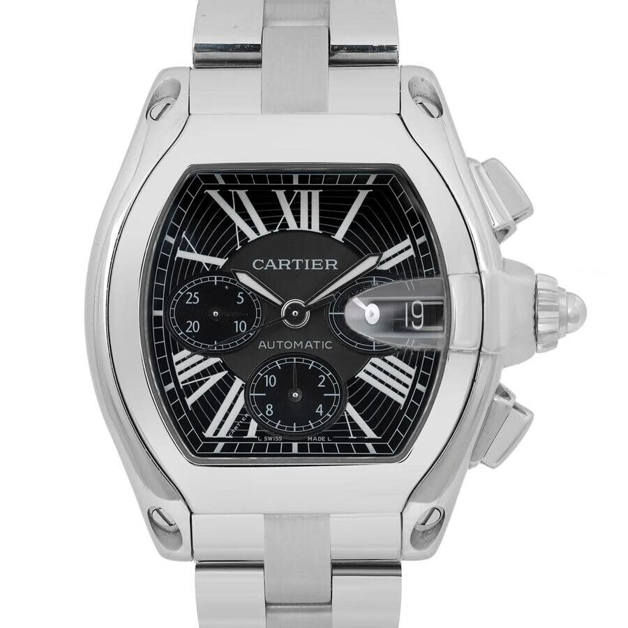 Pre-owned Cartier Roadster Chronograph Black Dial Men's Watch W62007X6 - 2
