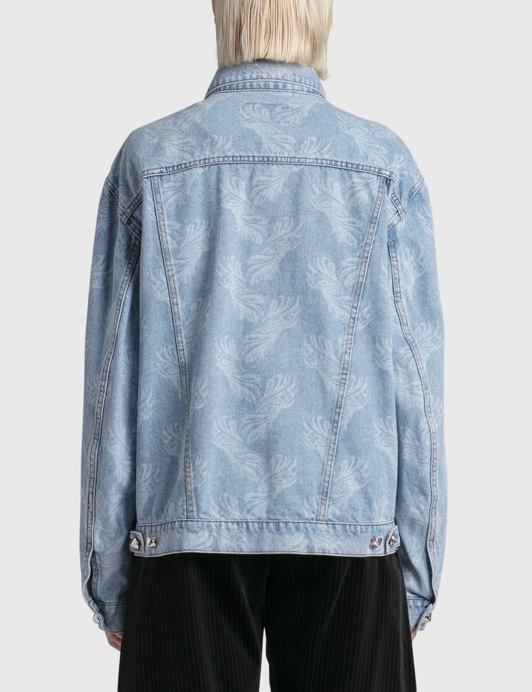 BLUE ALLOVER ARTWORK DENIM JACKET - 3