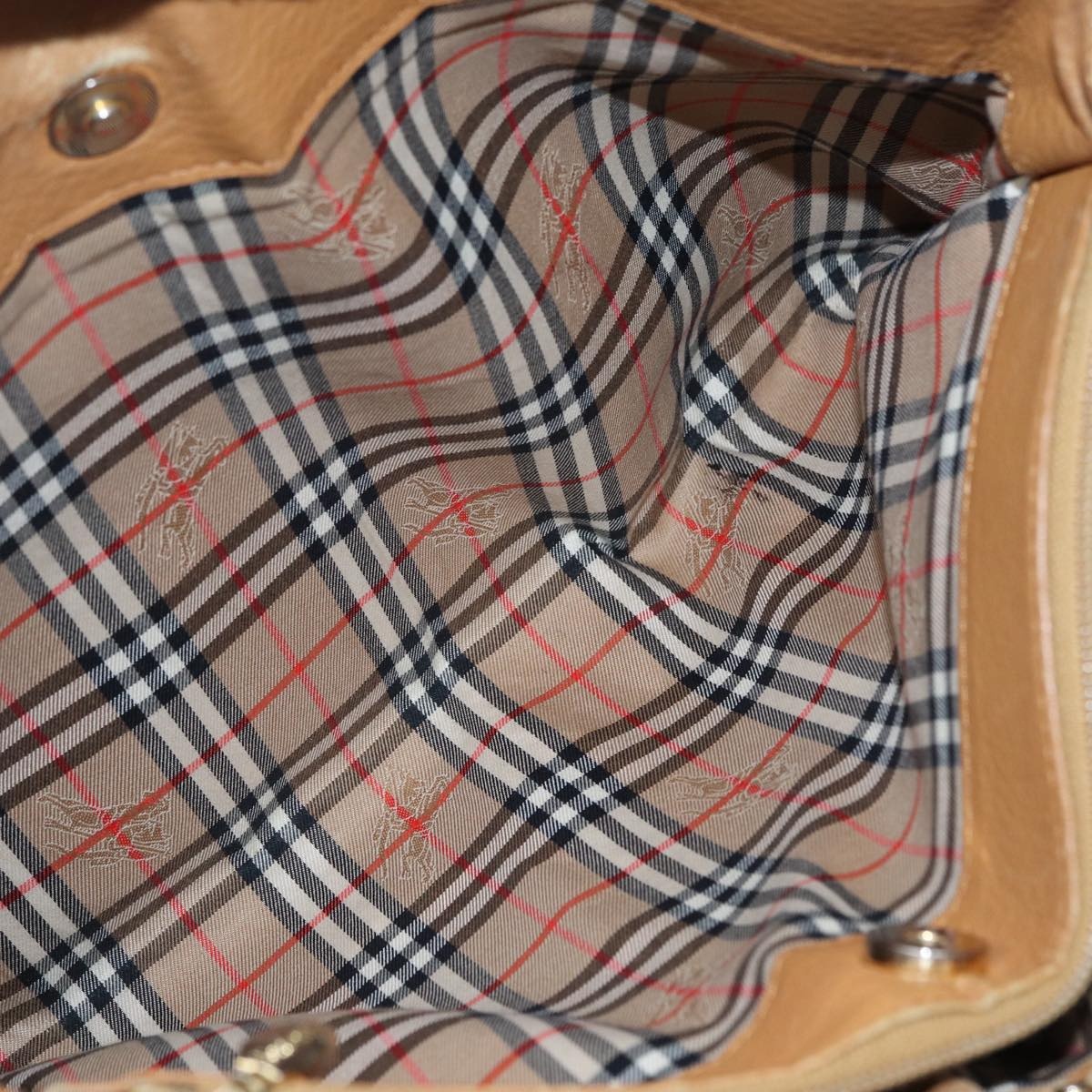 Burberry Hand Bag Leather Brown Silver - 12