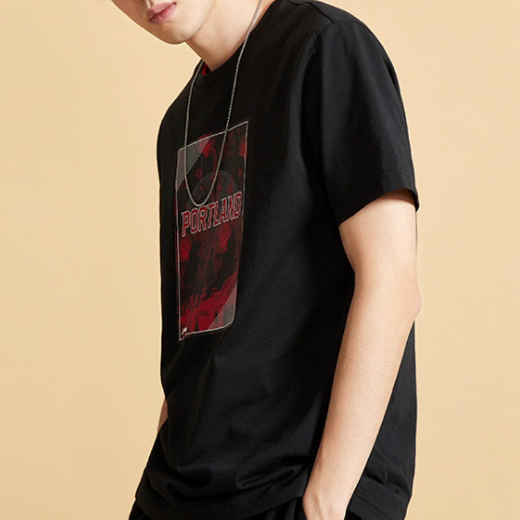 Li-Ning Basketball Series Logo Pattern Short Sleeve 'Black' AHSQ219-1 - 3
