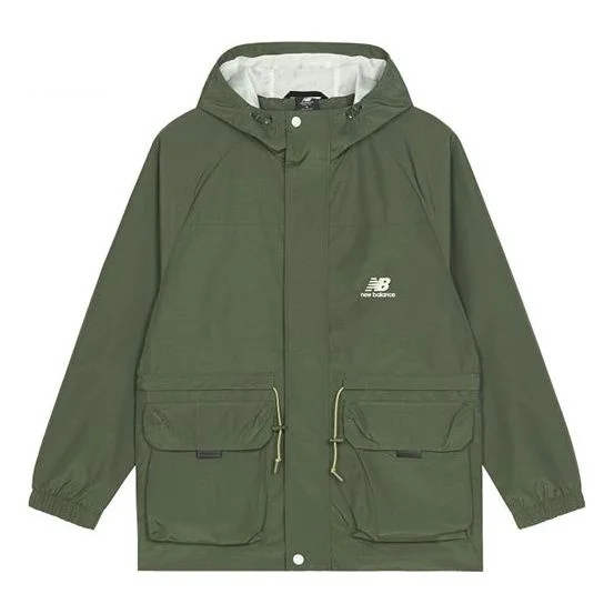 New Balance Men's New Balance Casual Sports Solid Color Hooded Jacket Green AMJ13360-SG - 1