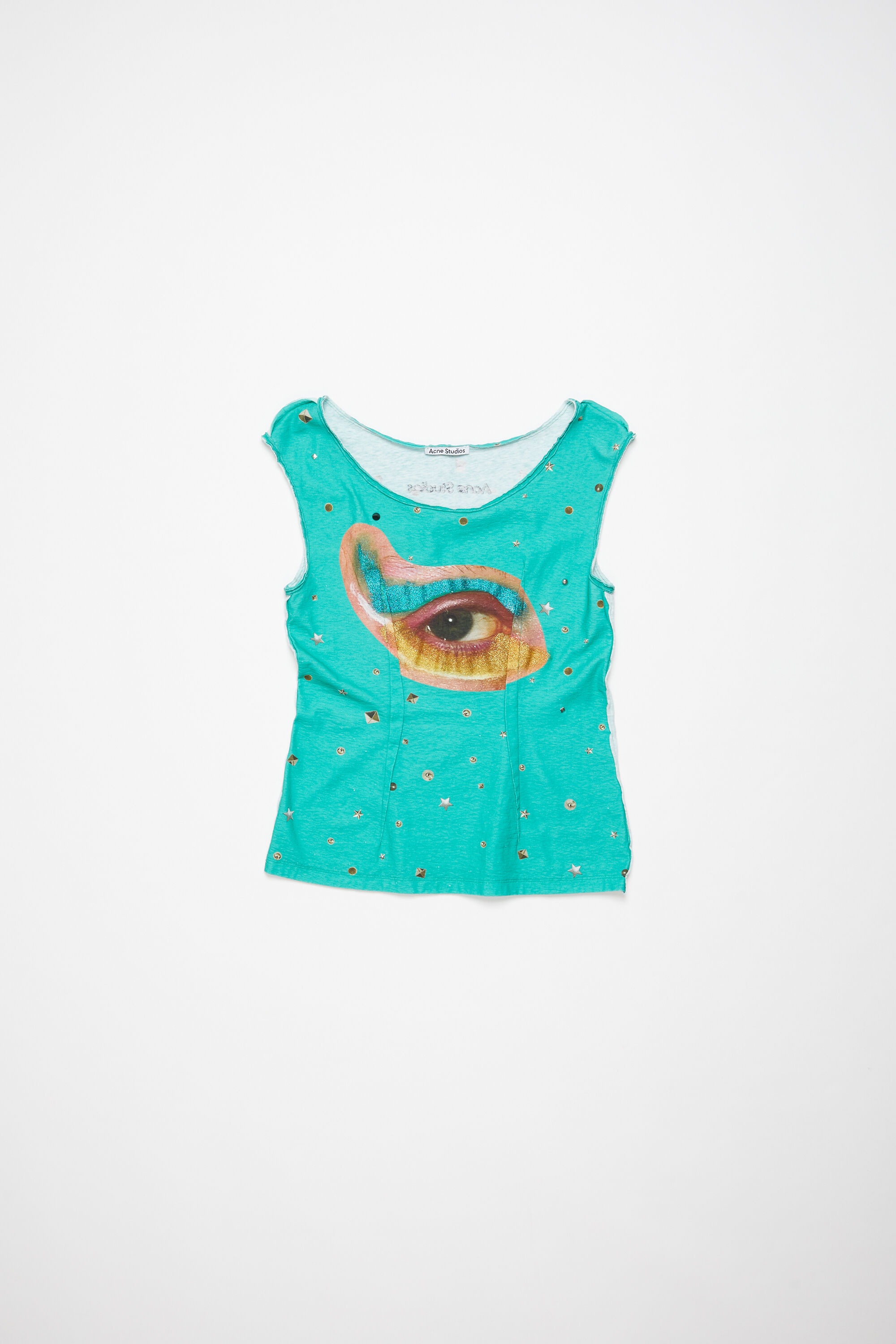 Printed tank top - Emerald green - 6