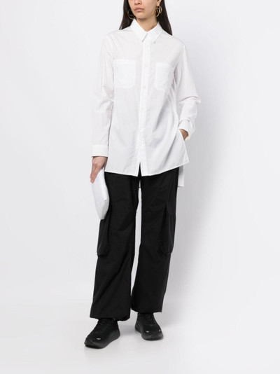 Yohji Yamamoto semi-sheer long-sleeve shirt outlook