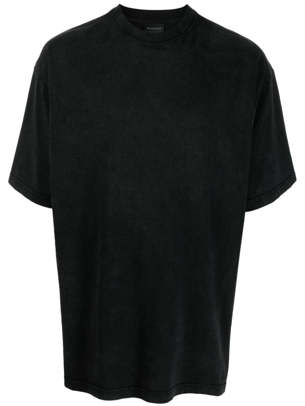 【BALENCIAGA】Rhinestone Logo Cotton T-Shirt BALENCIAGA rhinestone-logo cotton T-shirt | REVERSIBLE