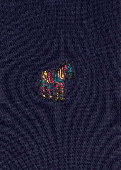 Paul Smith Women's Navy 'Swirl' Embroidered Zebra Socks outlook