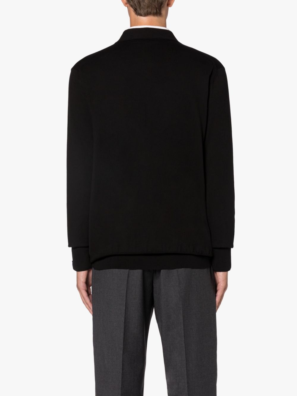 BLACK COTTON CARDIGAN - 4