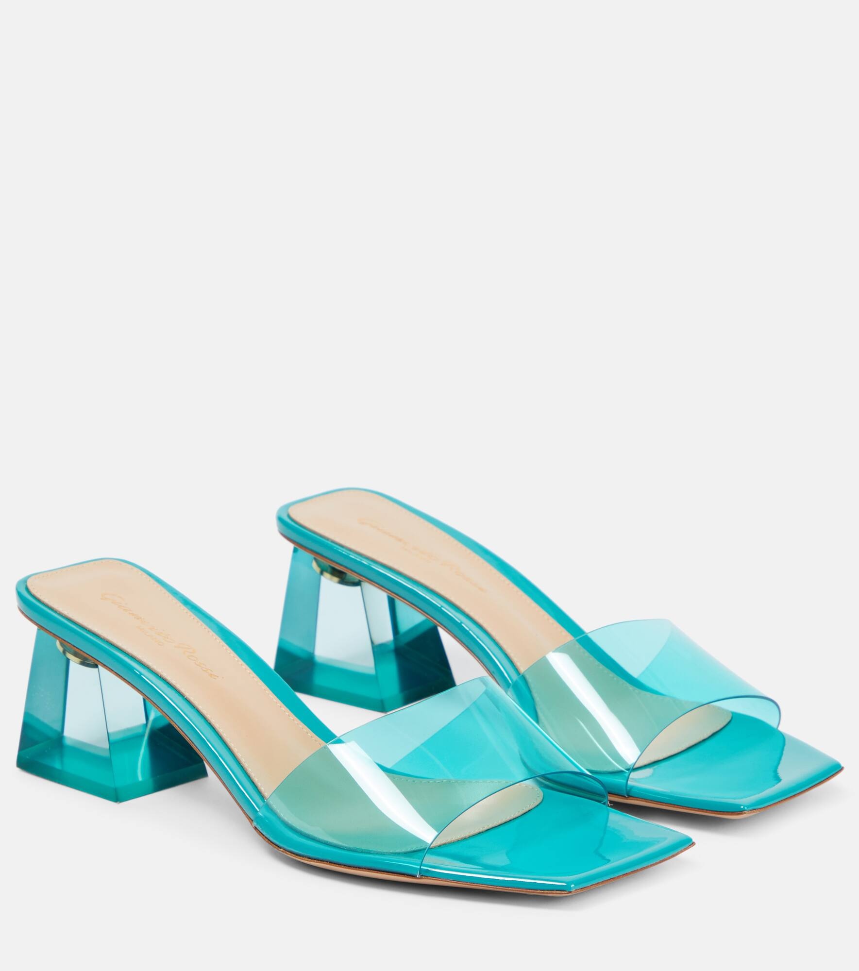 Cosmic leather-trimmed TPU mules - 1