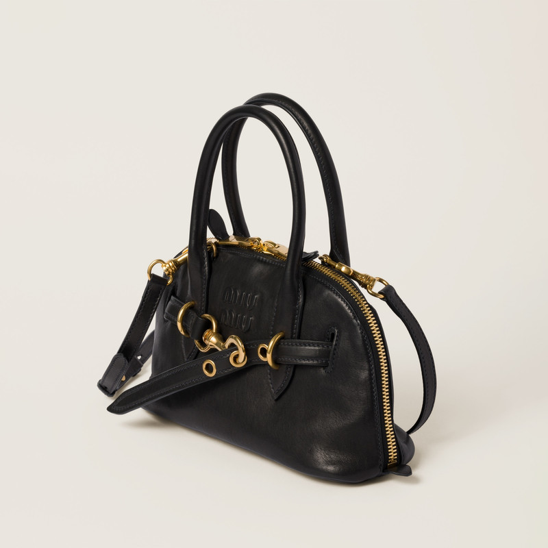 Miu Miu Aventure nappa leather top-handle bag outlook