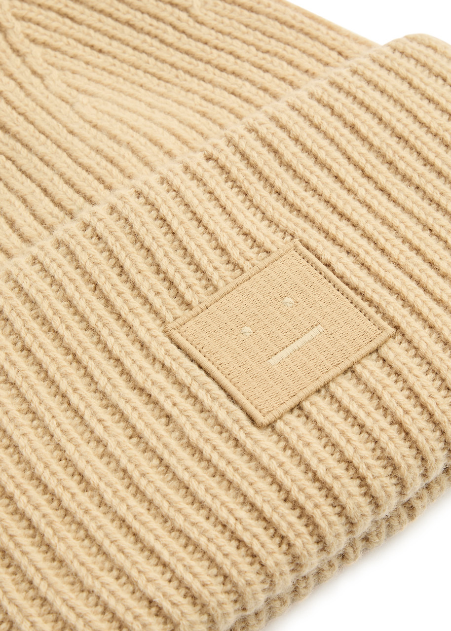 Logo ribbed wool beanie - 2