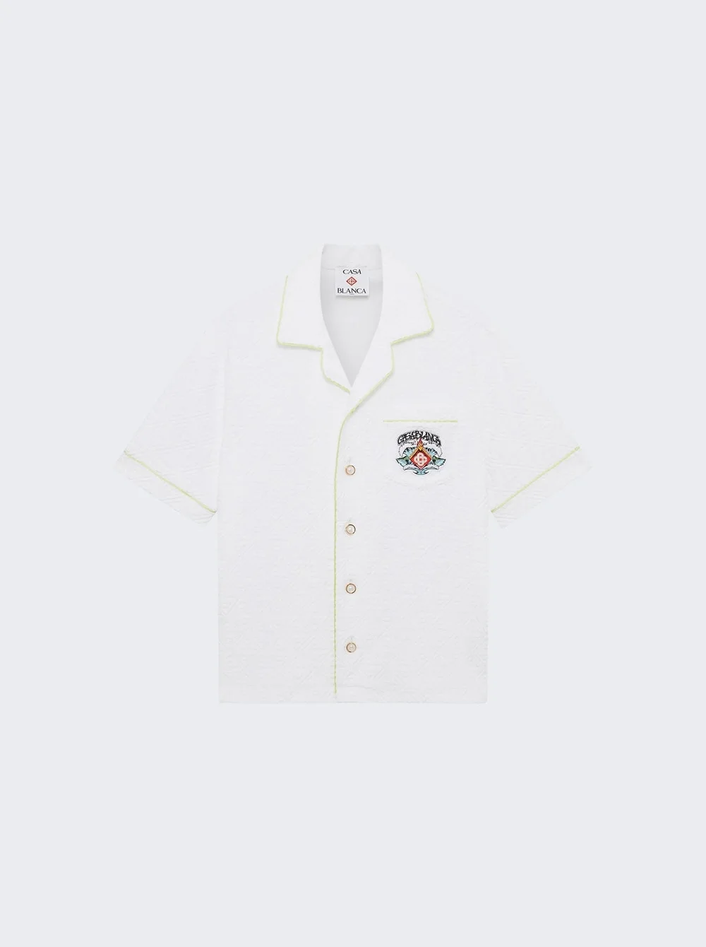 Towelling Monogram Shirt White - 1