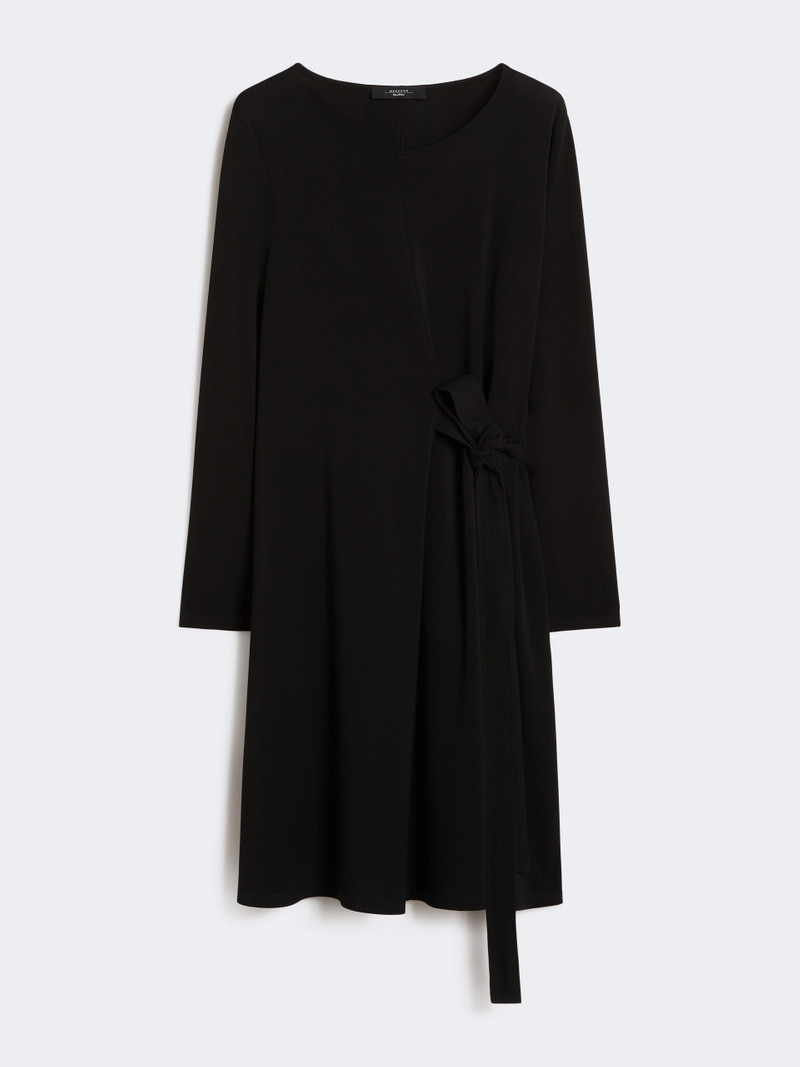 RETE Crepe jersey dress - BLACK 1