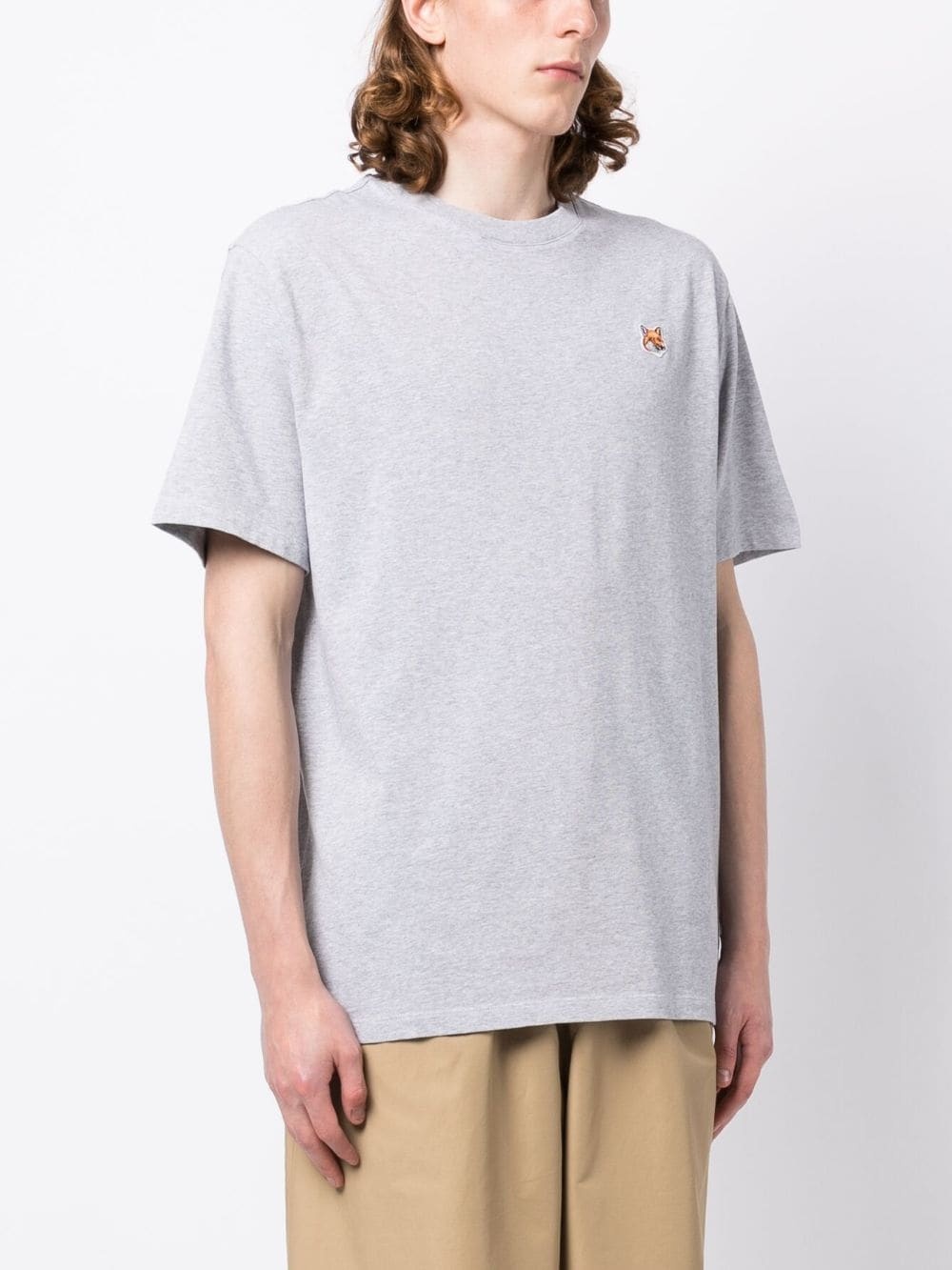 logo-patch cotton T-shirt - 3