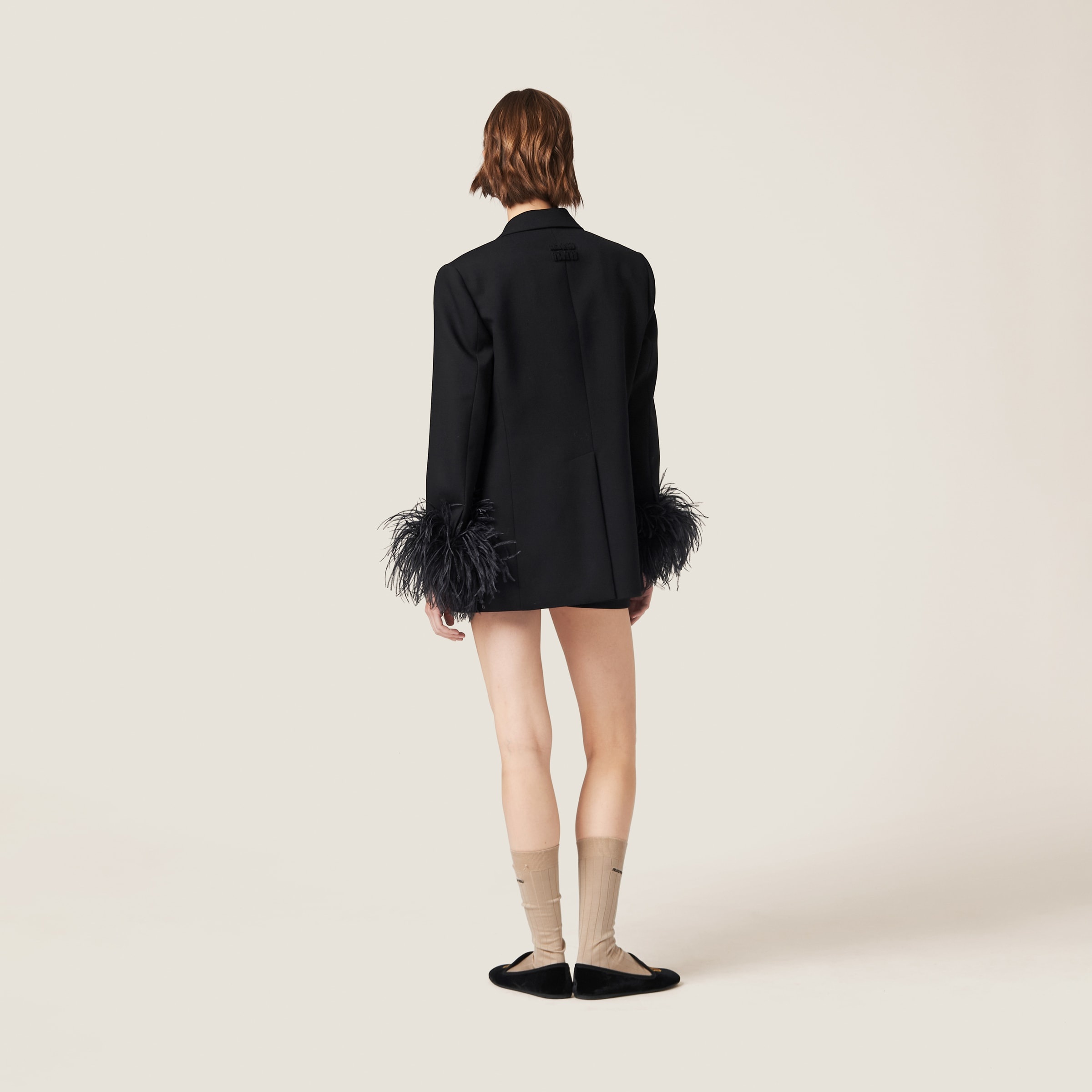 Single-breasted grain de poudre jacket - 3