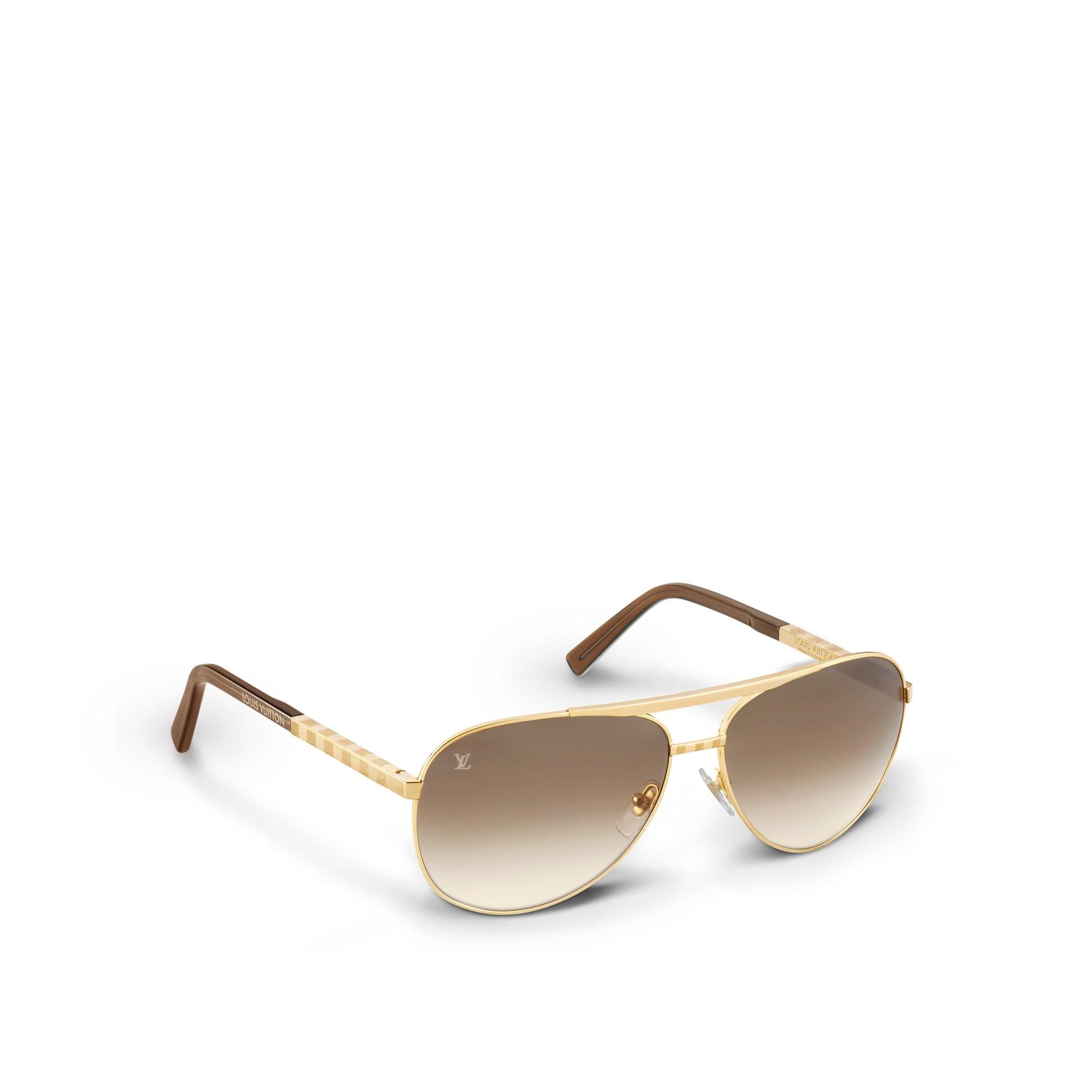 Louis Vuitton 1.1 Evidence Metal Square Sunglasses Gold Metal. Size U