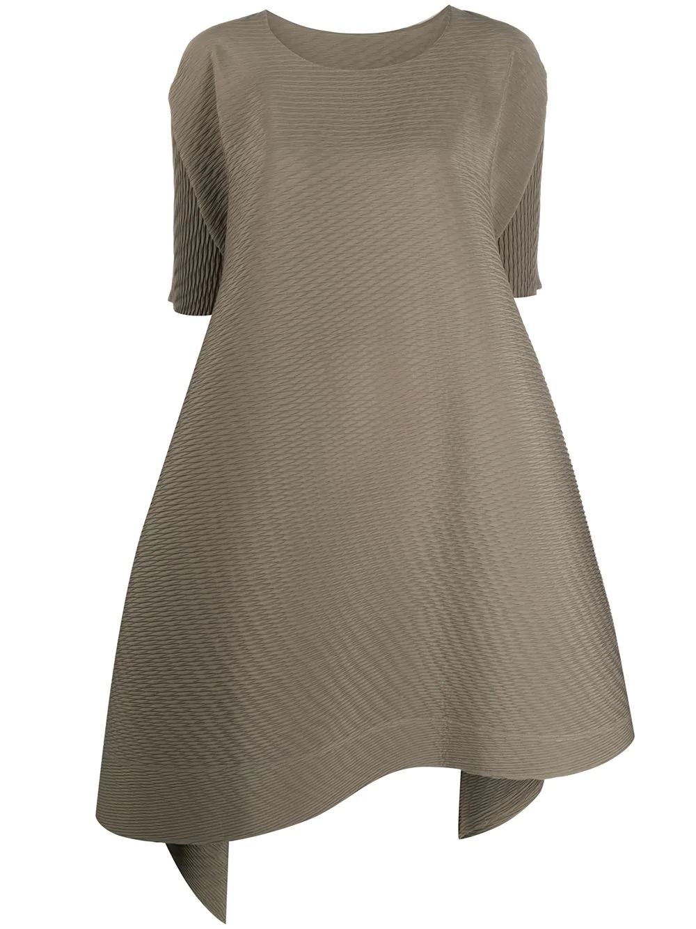 textured asymmetric dress - 1