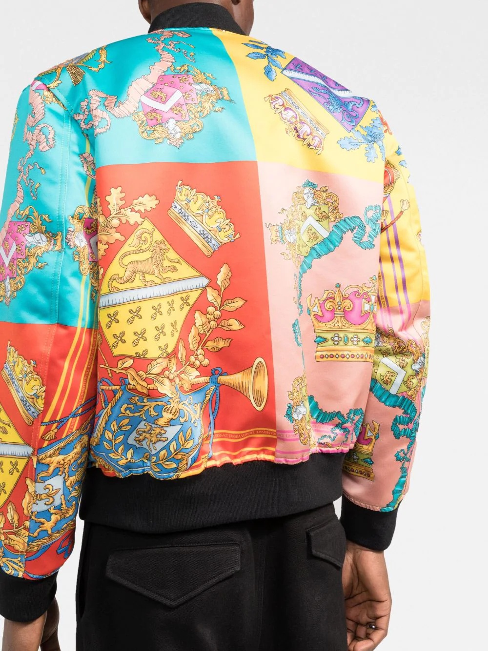 Barocco-print bomber jacket - 3