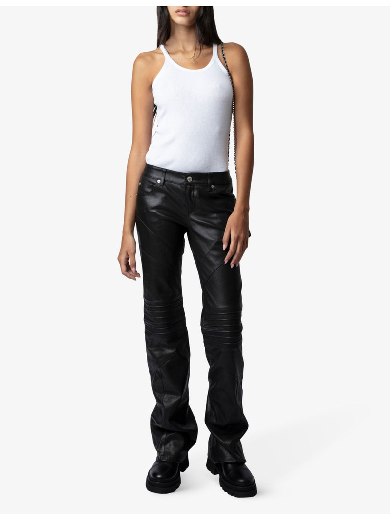 Zadig & Voltaire Paulin leather trousers outlook