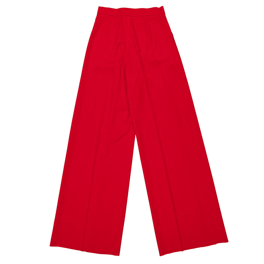 Max Mara Red Rimini Wool Trousers - 6