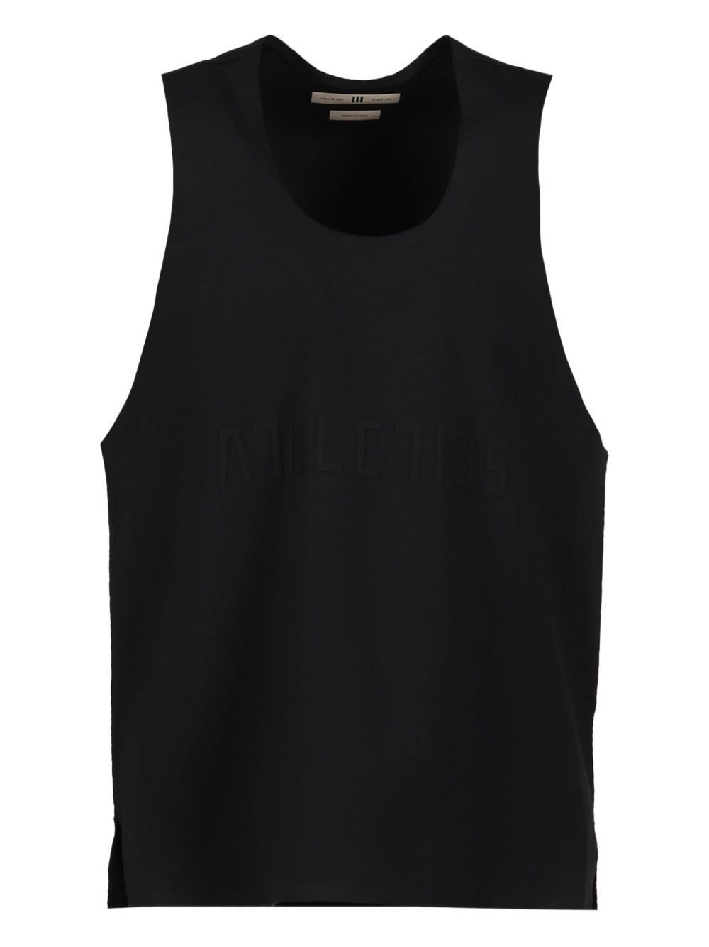 embossed-print vest - 1