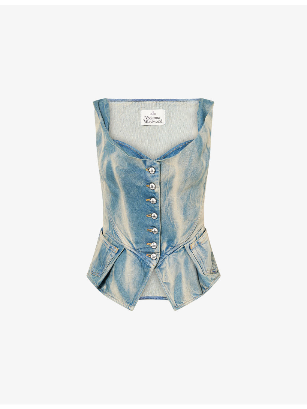 Monday Peplum Denim Vest - 1