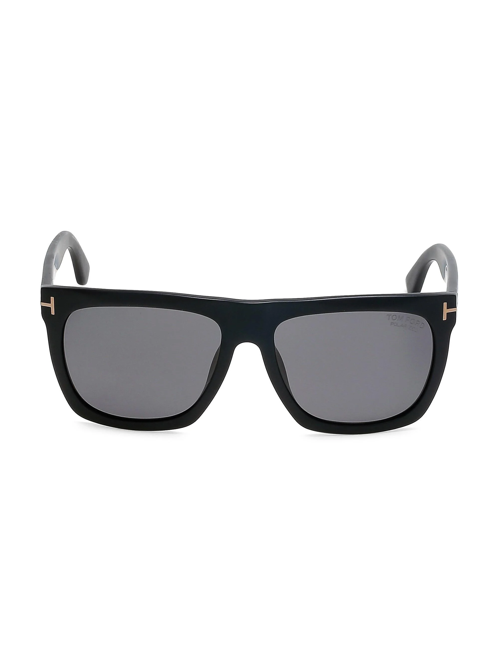 Men's Morgan 57MM Square Sunglasses - Black - 1