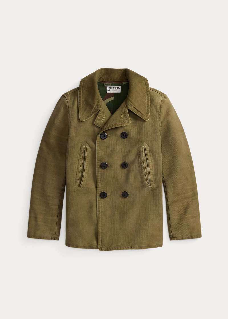 Textured Cotton Peacoat 1