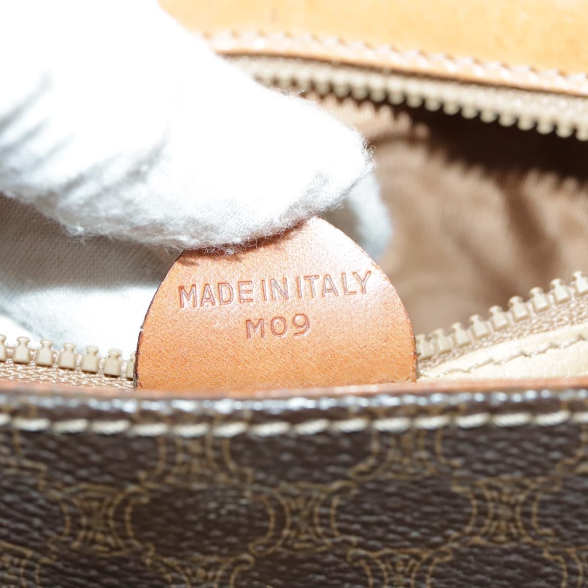 CELINE Macadam Canvas Hand Bag Coated Canvas Brown - 12