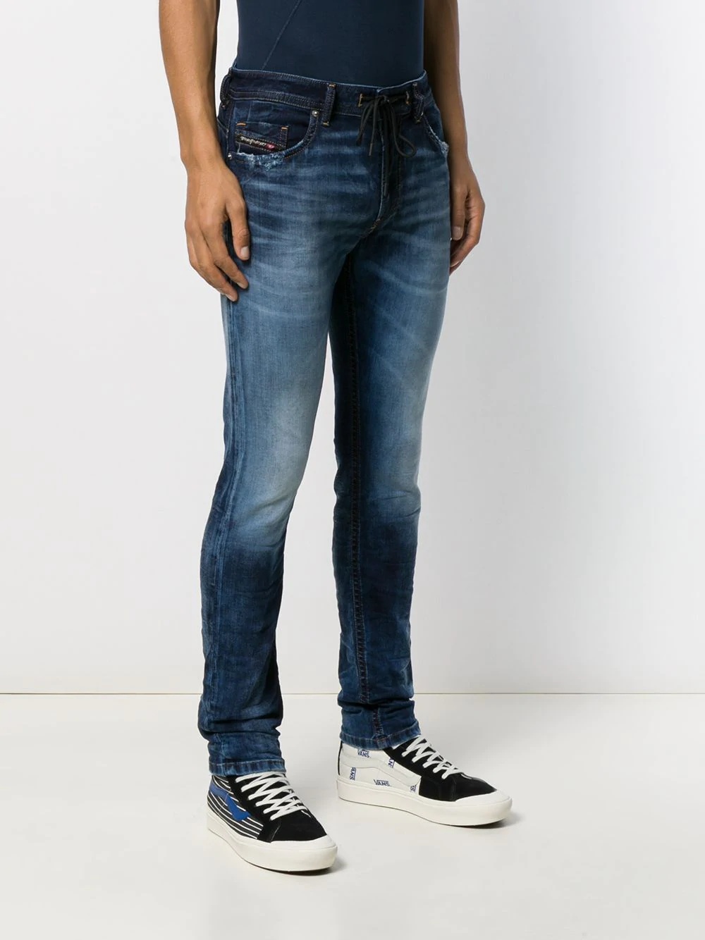 distressed slim-fit jeans - 3