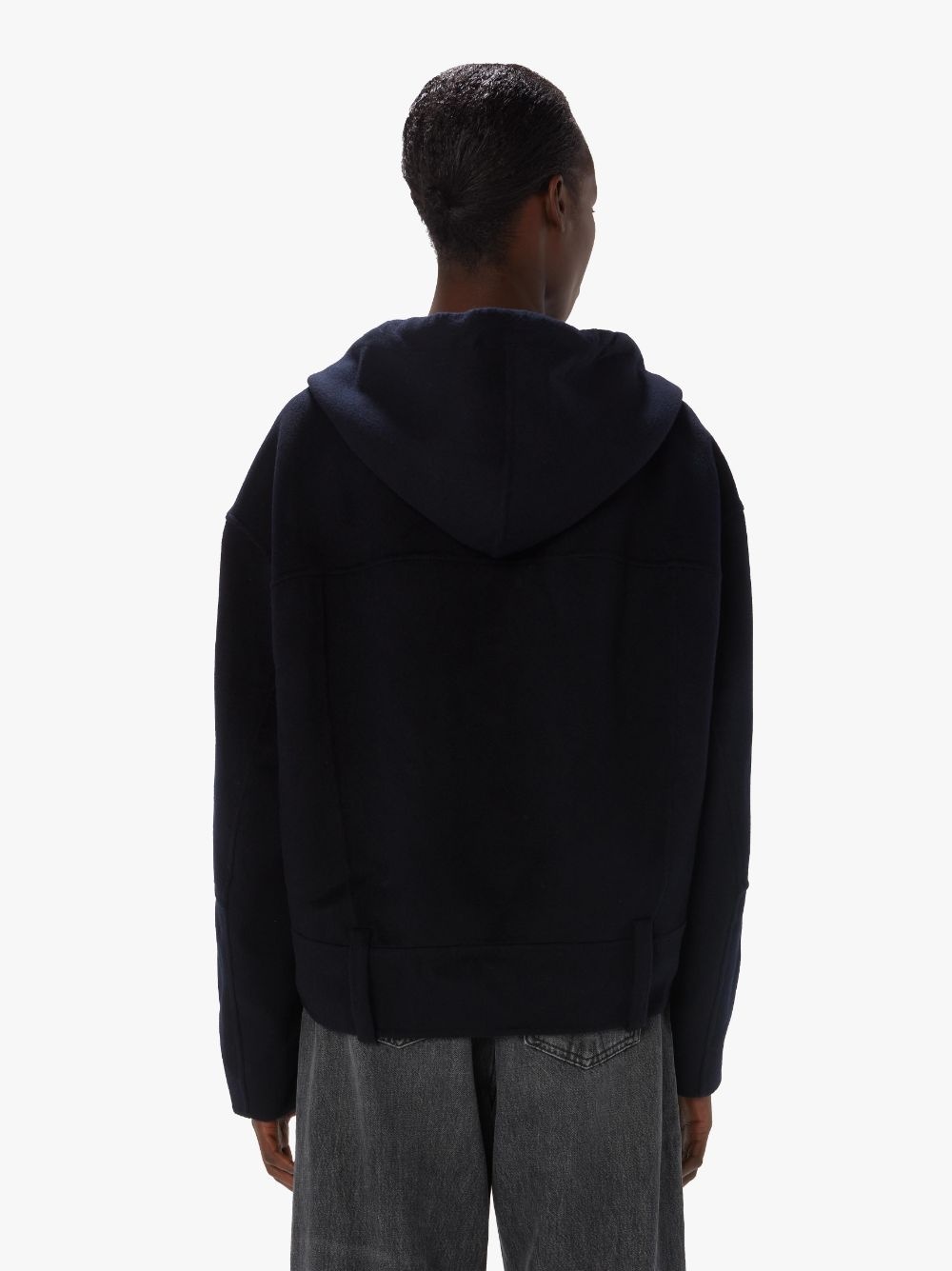 WOOL HOODED BIKER JACKET - 3