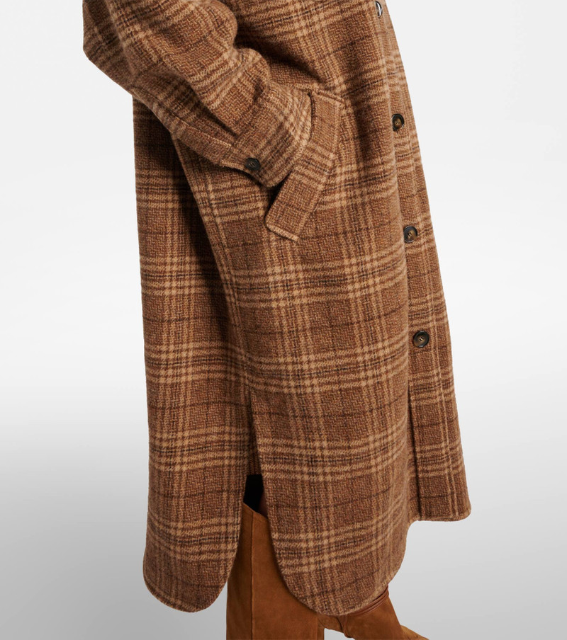 Gislene checked virgin wool coat 5