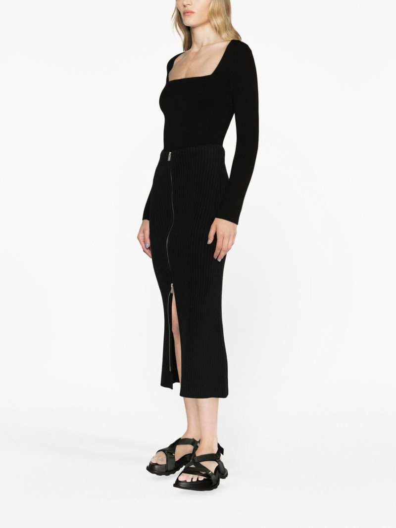Jil Sander ribbed-knit cotton pencil skirt outlook