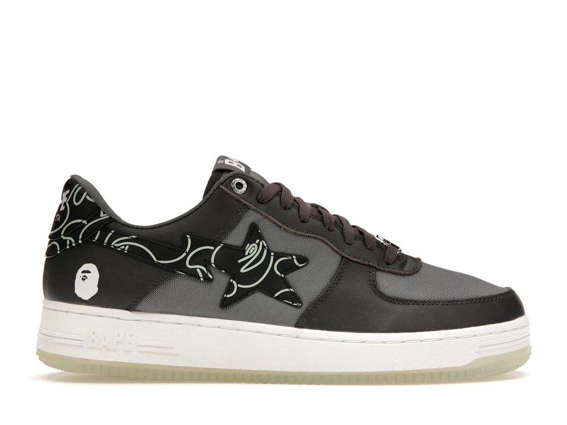 A Bathing Ape Bape Sta Text Code Camo Charcoal - 1