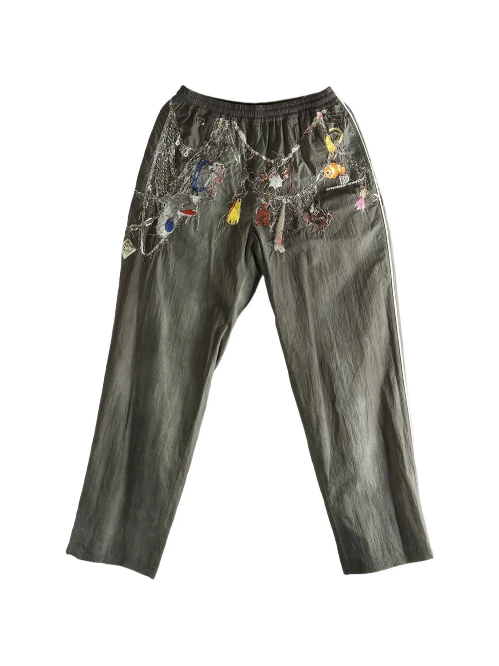 chains-embroidery trousers - 1