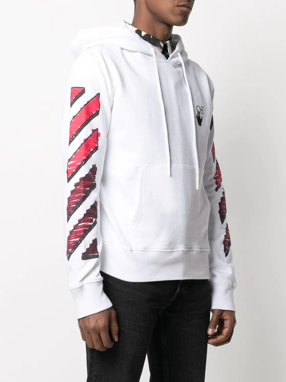 Marker Arrows cotton hoodie - 4