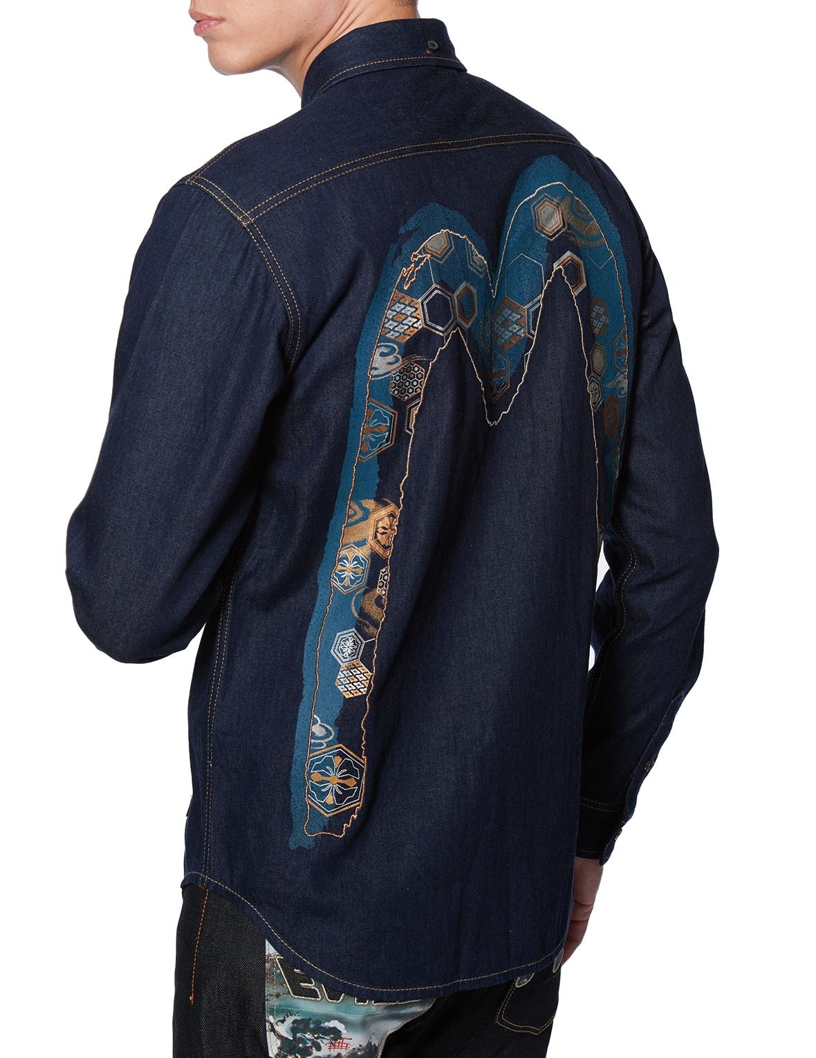 DOUBLE DAICOCK DENIM SHIRT - 3