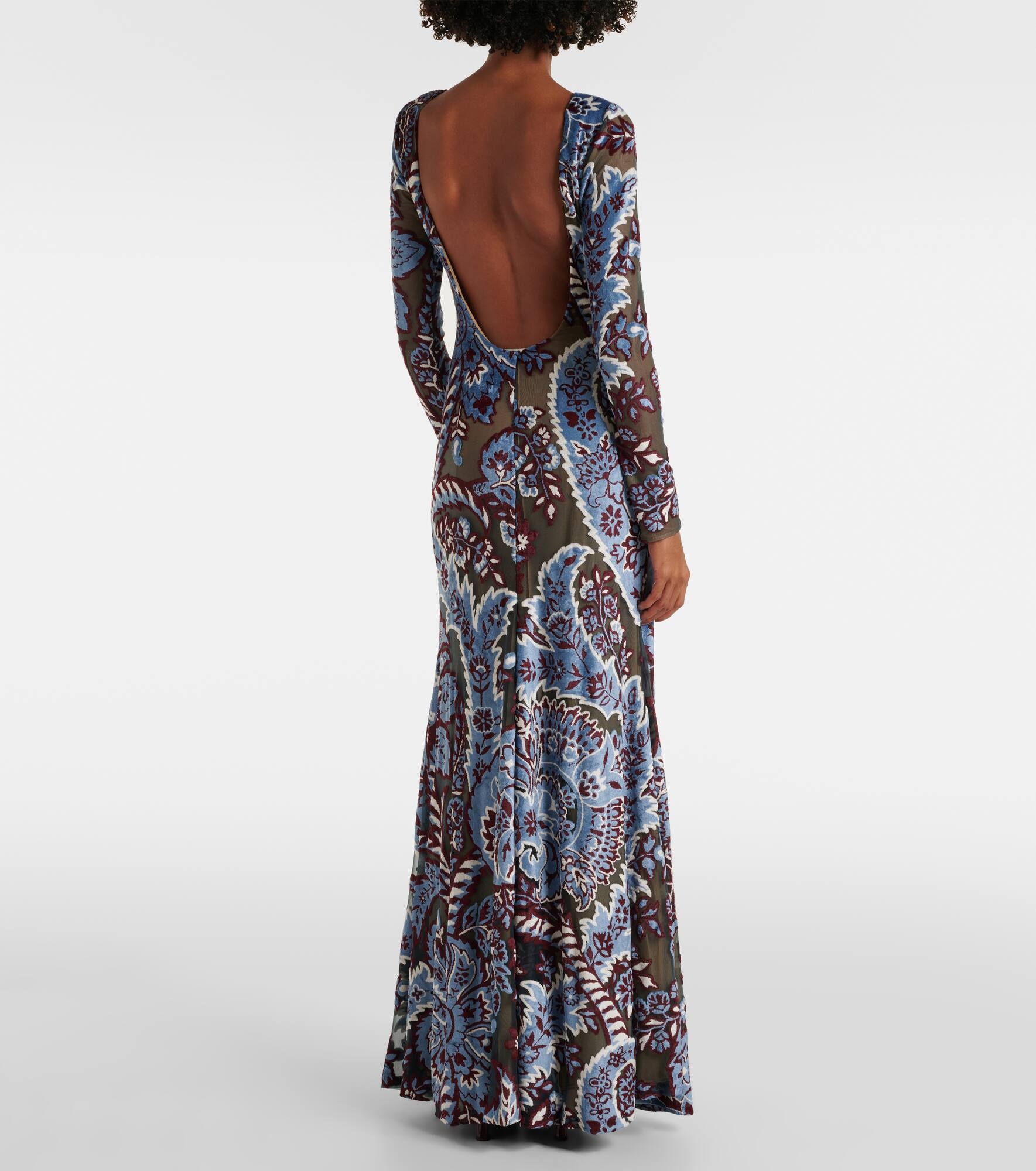 Paisley crêpe jersey maxi dress - 3