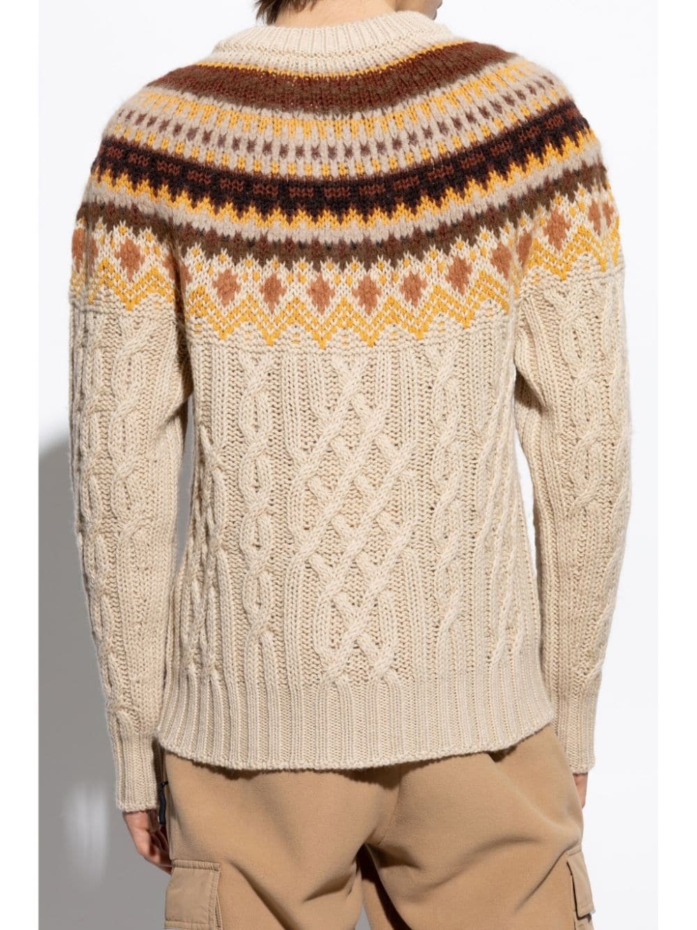 patterned jacquard wool sweater - 4