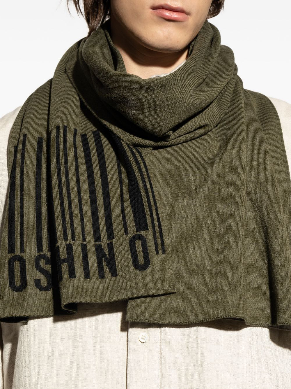 barcode wool scarf - 4