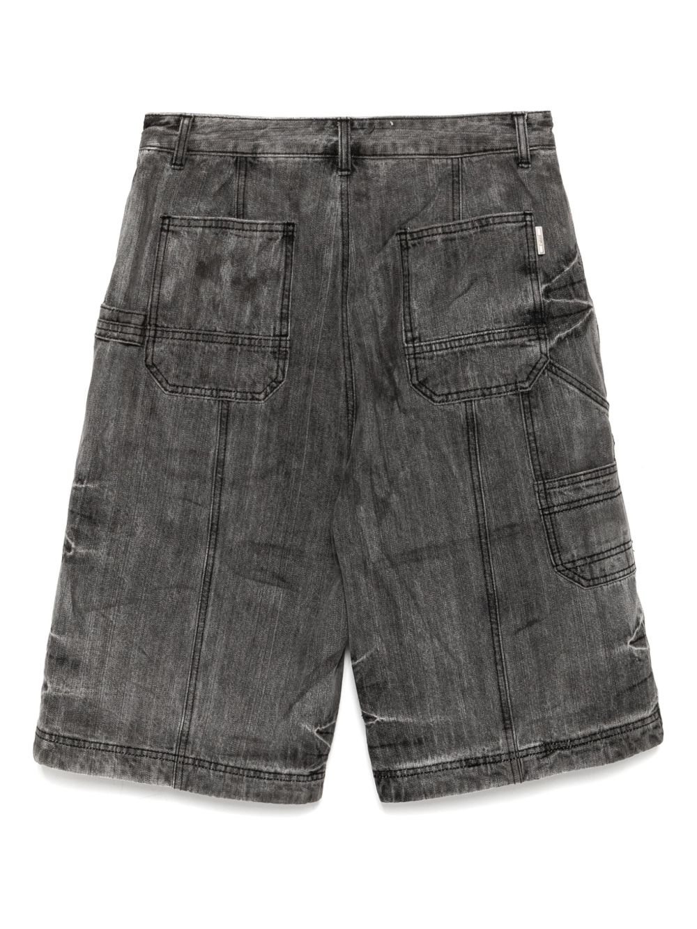 acid-wash denim shorts - 2