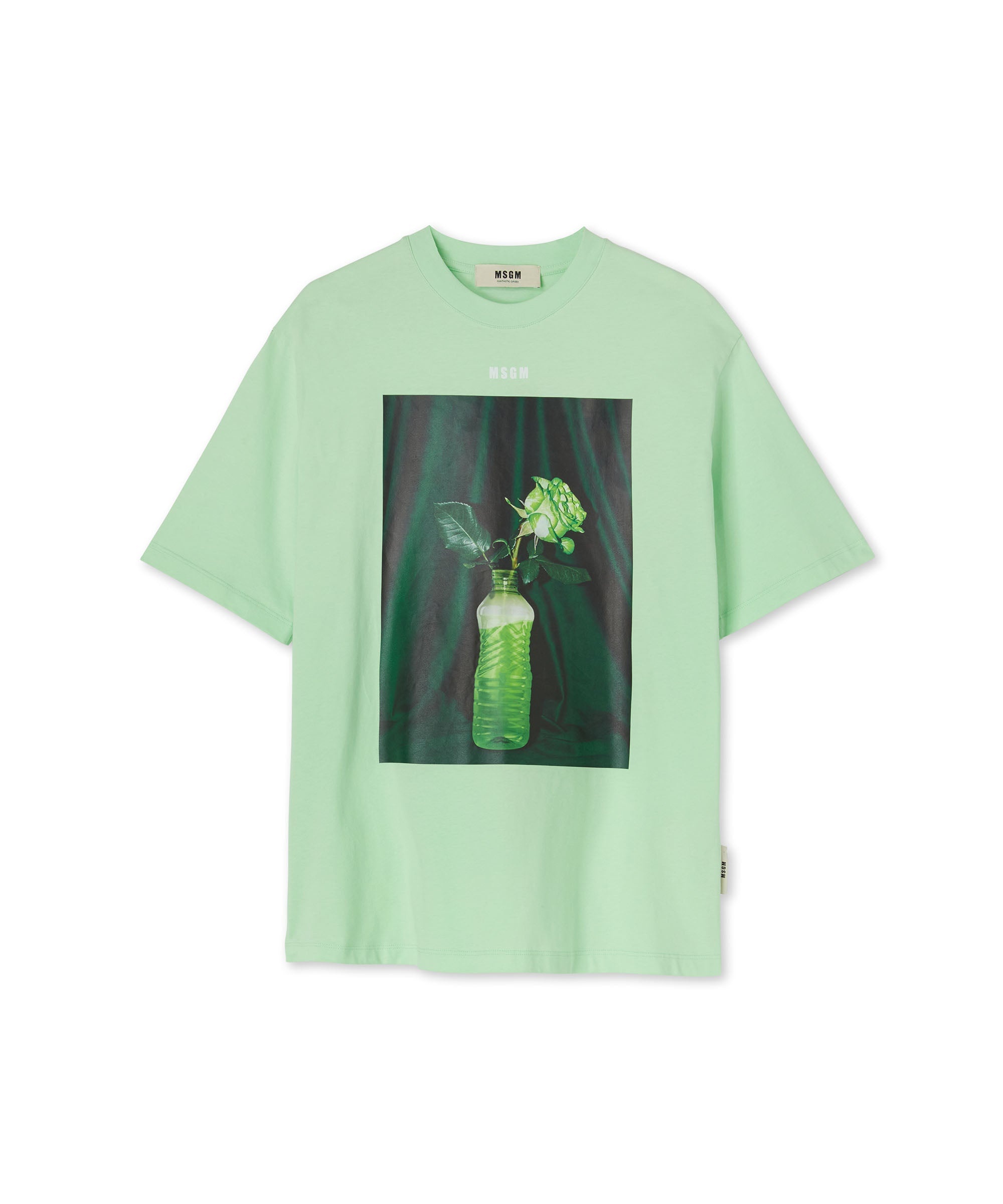Organic cotton crewneck t-shirt from the MSGM Fantastic Green Capsule - 1