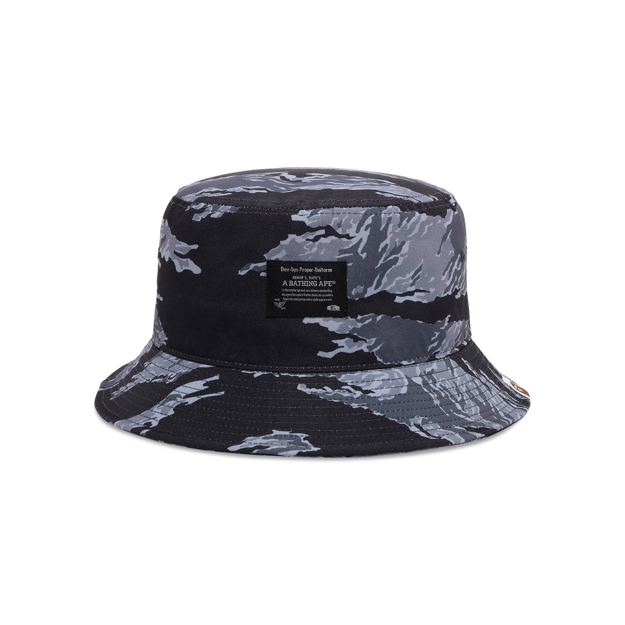 BAPE Tiger Camo Bucket Hat 'Black' - 1