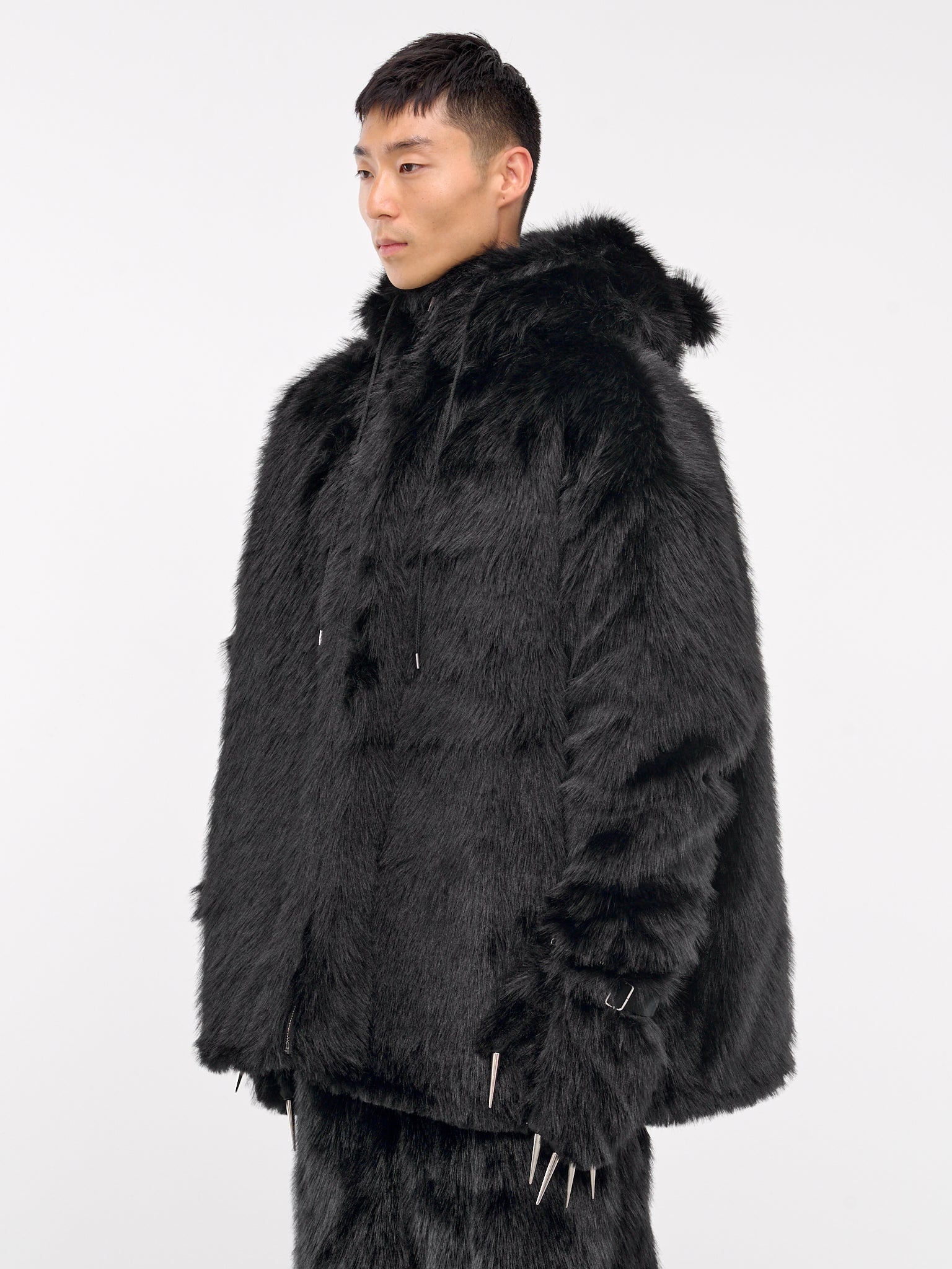Faux Fur Hoodie - 2