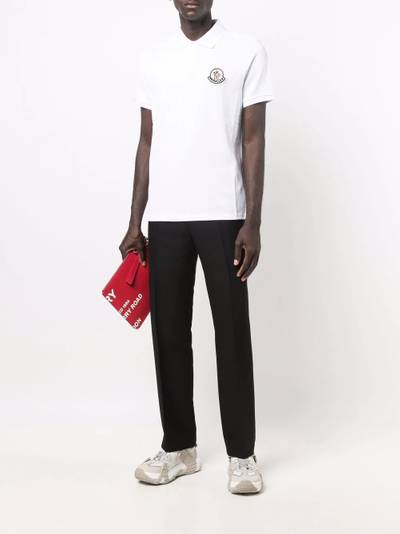 Moncler logo-patch short-sleeve polo shirt outlook