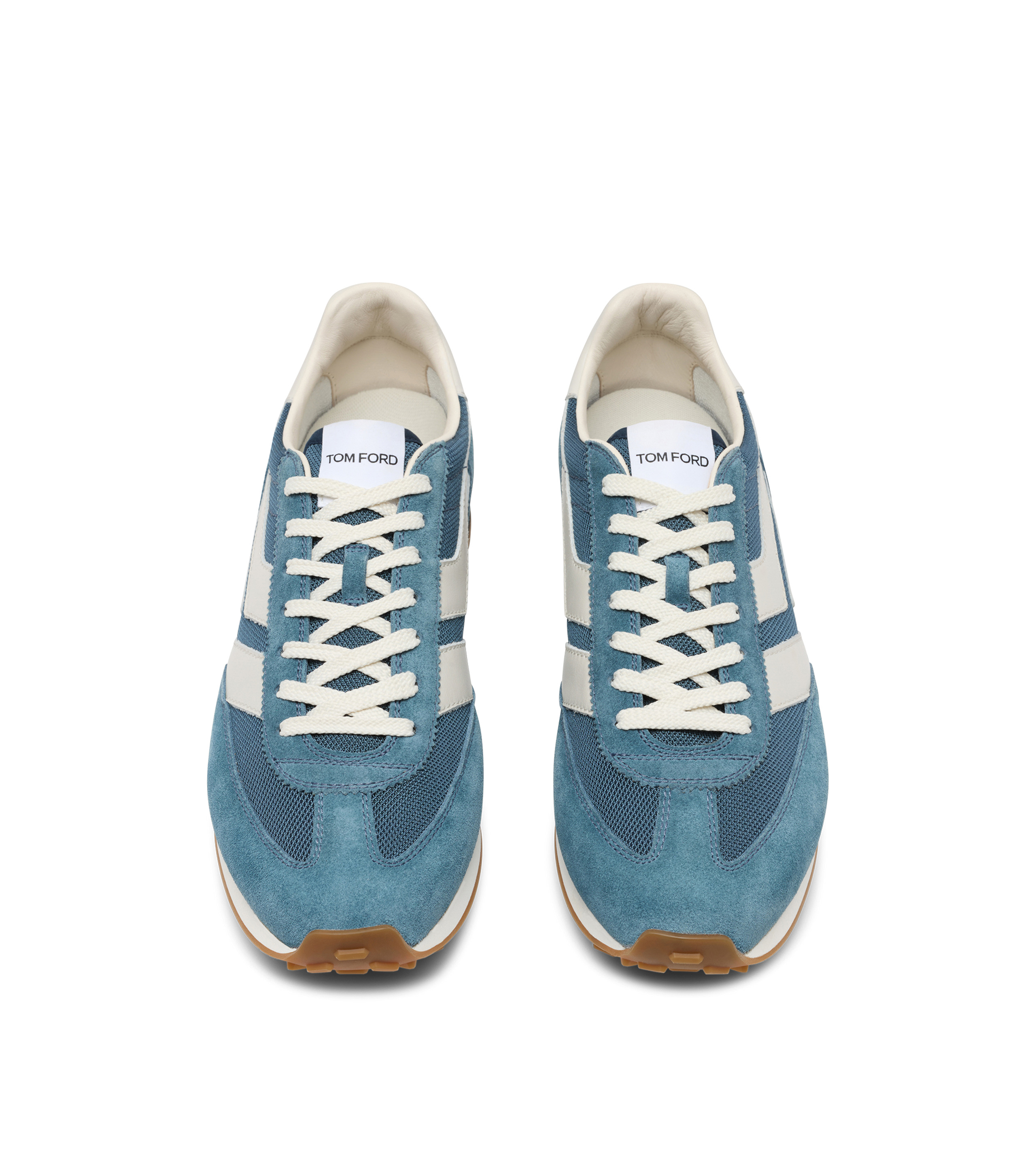 スニーカー Tom Ford Mick Sneaker In Suede And Mesh TOM FORD Mick Leather-Trimmed Suede and Mesh Sneakers for