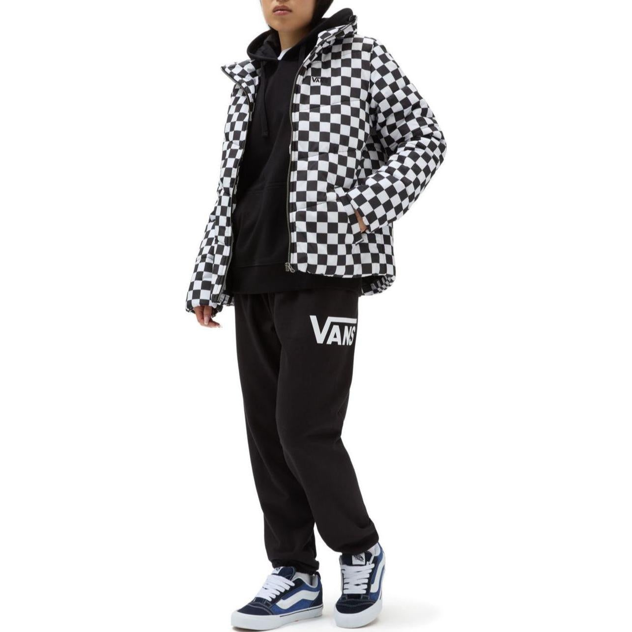(WMNS) Vans Take it Easy Sweatpants 'Black' VN0A7RMTBLK - 3