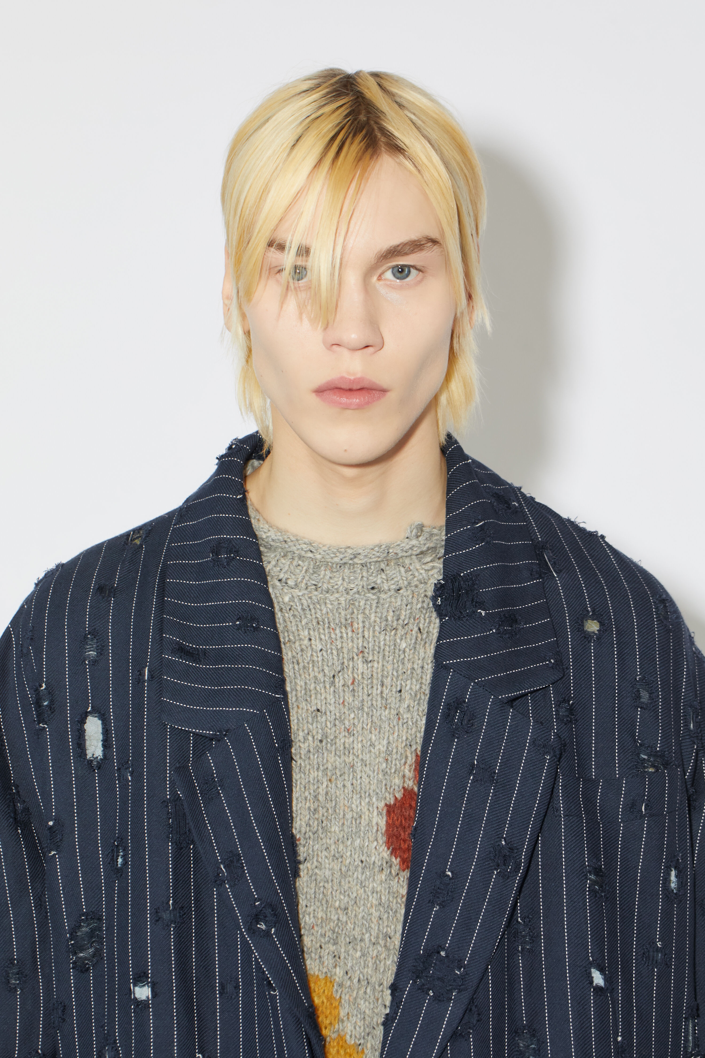 Oversized fit suit jacket - Navy - 5