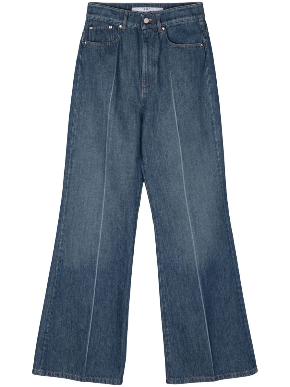 Clienteau high-rise wide-leg jeans - 1