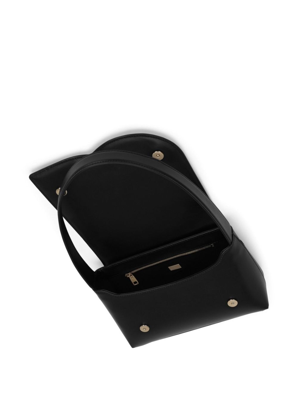 logo-embossed leather shoulder bag - 5