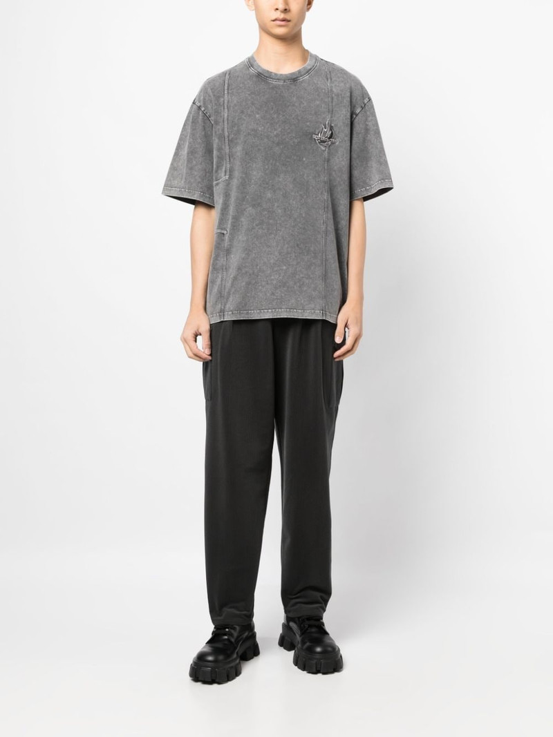 FENG CHEN WANG logo-embroidered cotton T-shirt outlook